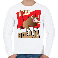 PRINTFASHION A falu bikája - Férfi pulóver - Fehér