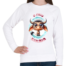 PRINTFASHION A falu bikája - Női pulóver - Fehér női pulóver, kardigán