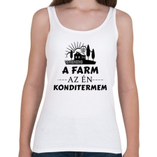 PRINTFASHION A farm az én konditermem - Női atléta - Fehér női trikó