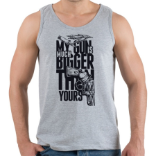PRINTFASHION a fegyverem sokkal nagyobb, mint a tiéd - Férfi atléta - Sport szürke atléta, trikó