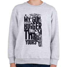 PRINTFASHION a fegyverem sokkal nagyobb, mint a tiéd - Gyerek pulóver - Sport szürke