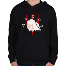 PRINTFASHION A fehér farkas - Gyerek kapucnis pulóver - Fekete gyerek pulóver, kardigán