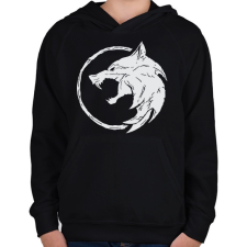 PRINTFASHION A Fehér Farkas - Gyerek kapucnis pulóver - Fekete gyerek pulóver, kardigán