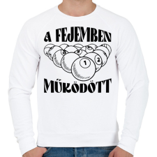 PRINTFASHION A fejemben működött - Férfi pulóver - Fehér férfi pulóver, kardigán