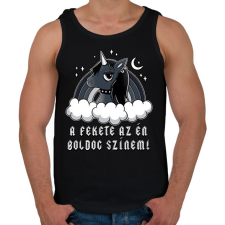 PRINTFASHION A fekete az én boldog színem! - Férfi atléta - Fekete atléta, trikó