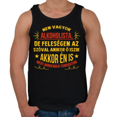 PRINTFASHION A feleségem alkoholista - Férfi atléta - Fekete
