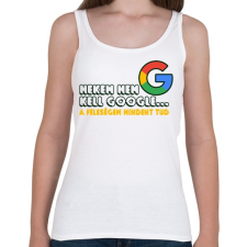 PRINTFASHION A feleségem mindent tud - Női atléta - Fehér női trikó