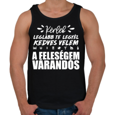 PRINTFASHION A feleségem várandós - Férfi atléta - Fekete