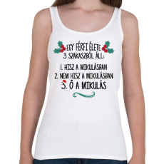 PRINTFASHION A férfi élete - Mikulás - Női atléta - Fehér