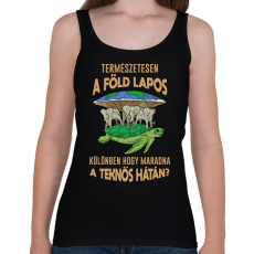 PRINTFASHION A Föld lapos - Női atléta - Fekete