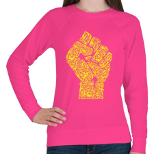 PRINTFASHION A forradalom keze - Női pulóver - Fukszia női pulóver, kardigán