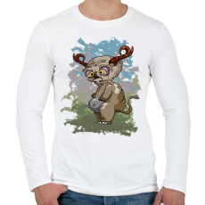 PRINTFASHION A fülszarvú - Férfi hosszú ujjú póló - Fehér