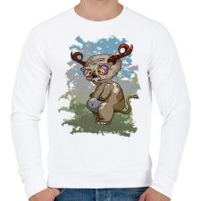PRINTFASHION A fülszarvú - Férfi pulóver - Fehér férfi pulóver, kardigán