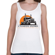 PRINTFASHION A fuvarozás legjobbja - kamionsofőr - Női atléta - Fehér női trikó