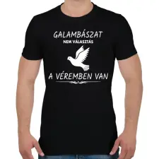 PRINTFASHION A galambászat a véremben van - Férfi póló - Fekete férfi póló