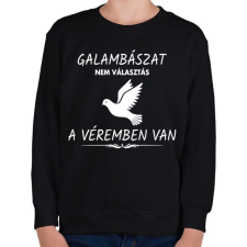 PRINTFASHION A galambászat a véremben van - Gyerek pulóver - Fekete gyerek pulóver, kardigán