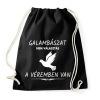 PRINTFASHION A galambászat a véremben van - Sportzsák, Tornazsák - Fekete
