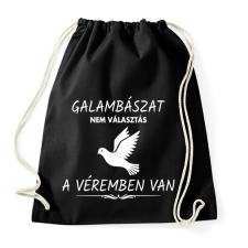 PRINTFASHION A galambászat a véremben van - Sportzsák, Tornazsák - Fekete tornazsák