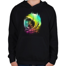 PRINTFASHION A galaxis vándora - Gyerek kapucnis pulóver - Fekete gyerek pulóver, kardigán