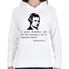 PRINTFASHION A gonosz diadalához nem kell más - Női kapucnis pulóver - Fehér