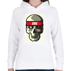 PRINTFASHION A gonosz - Női kapucnis pulóver - Fehér