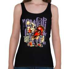 PRINTFASHION A graffiti nem bűncslekmény - Női atléta - Fekete női trikó