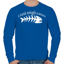 PRINTFASHION A halak.. - Férfi pulóver - Királykék férfi pulóver, kardigán