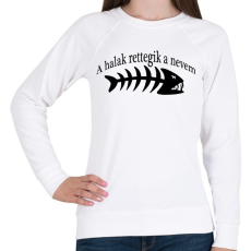 PRINTFASHION A halak rettegik a nevem - Női pulóver - Fehér