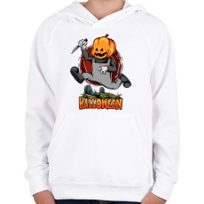 PRINTFASHION A halloweeni konyhakéses - Gyerek kapucnis pulóver - Fehér