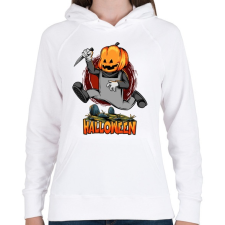 PRINTFASHION A halloweeni konyhakéses - Női kapucnis pulóver - Fehér női pulóver, kardigán