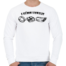 PRINTFASHION A három kismalac - Férfi pulóver - Fehér