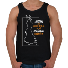 PRINTFASHION A hastánc az - Férfi atléta - Fekete atléta, trikó