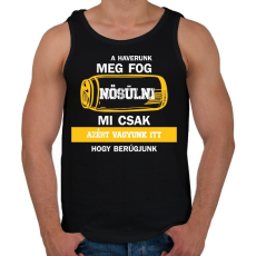 PRINTFASHION A haverunk meg fog nősülni - Fehér - Férfi atléta - Fekete