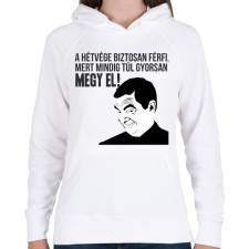 PRINTFASHION a hétvége biztosan férfi - Női kapucnis pulóver - Fehér női pulóver, kardigán