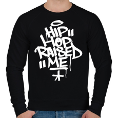 PRINTFASHION A hiphop nevelt fel - Férfi pulóver - Fekete