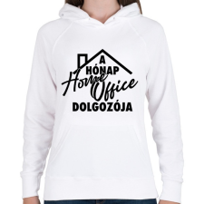 PRINTFASHION a hónap home office dolgozója - Női kapucnis pulóver - Fehér női pulóver, kardigán