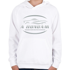 PRINTFASHION A hondám nélkül - Gyerek kapucnis pulóver - Fehér gyerek pulóver, kardigán