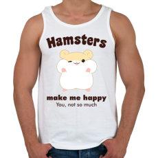 PRINTFASHION A hörcsögök boldoggá tesznek - Férfi atléta - Fehér