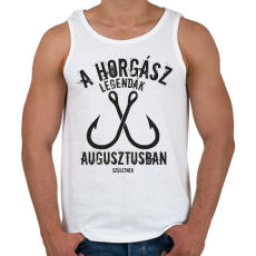 PRINTFASHION A horgász legendák - Férfi atléta - Fehér