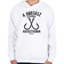 PRINTFASHION A horgász legendák - Gyerek kapucnis pulóver - Fehér gyerek pulóver, kardigán