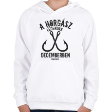 PRINTFASHION A horgász legendák - Gyerek kapucnis pulóver - Fehér