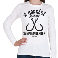 PRINTFASHION A horgász legendák - Női hosszú ujjú póló - Fehér