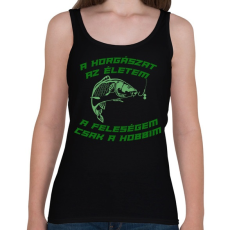 PRINTFASHION A horgászat az életem - Női atléta - Fekete