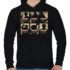 PRINTFASHION A horror horda - Férfi kapucnis pulóver - Fekete