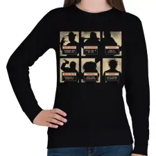 PRINTFASHION A horror horda - Női pulóver - Fekete női póló