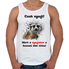 PRINTFASHION A hosszú élet titka - Férfi atléta - Fehér atléta, trikó