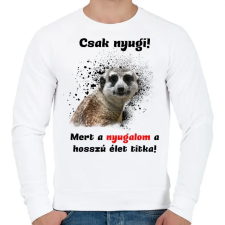 PRINTFASHION A hosszú élet titka - Férfi pulóver - Fehér férfi pulóver, kardigán