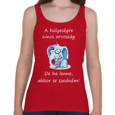PRINTFASHION A hülyeségre nincs orvosság - Női atléta - Cseresznyepiros női trikó