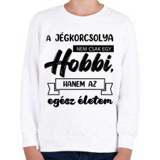 PRINTFASHION A jégkorcsolya nem csak egy hobbi - Gyerek pulóver - Fehér gyerek pulóver, kardigán