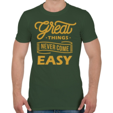 PRINTFASHION A jó dolgok - Férfi póló - Katonazöld férfi póló